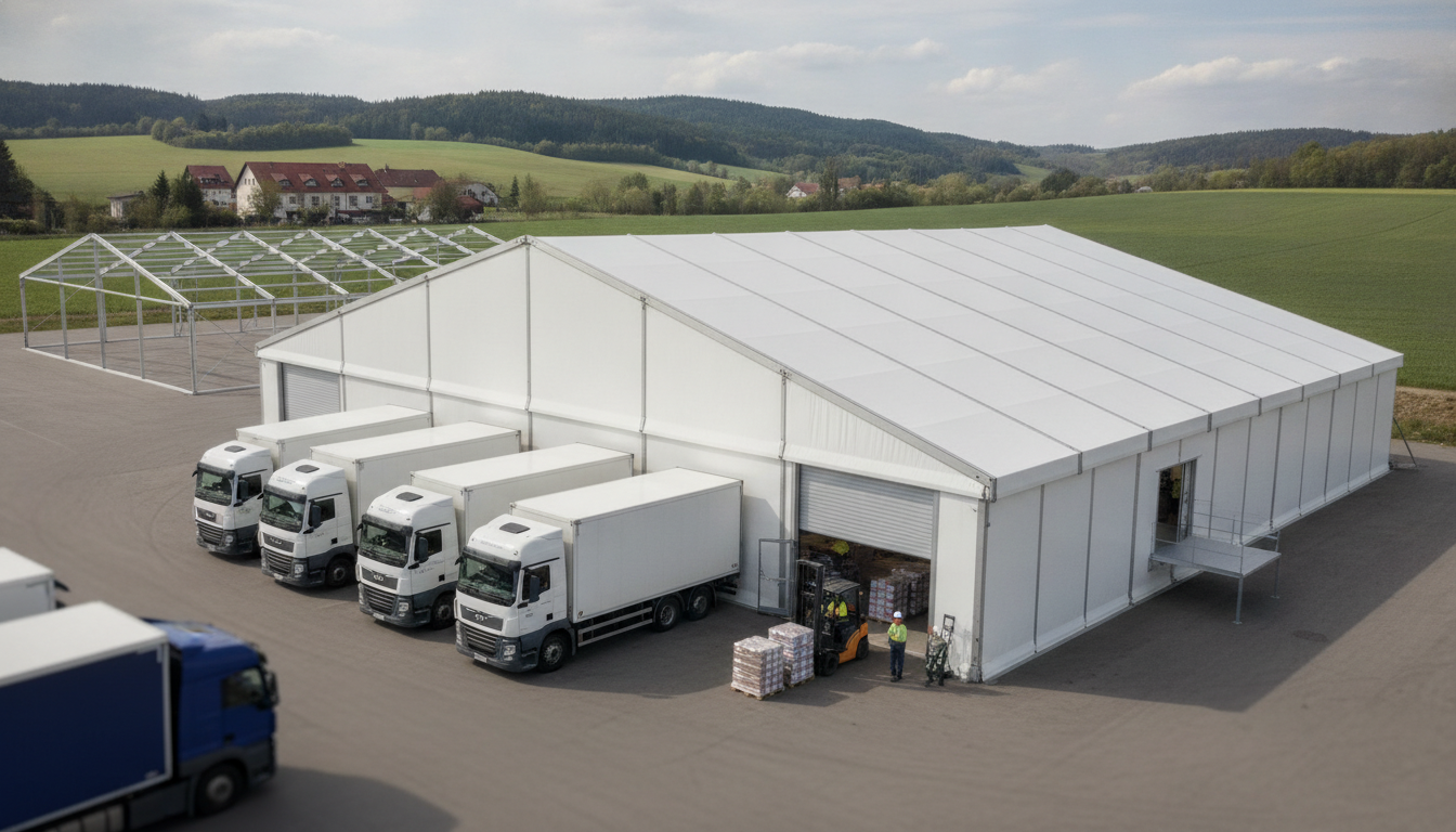 Temperaturgeführte Lagerung: Thermohalle für einen Lebensmittelbetrieb – Symbolbild