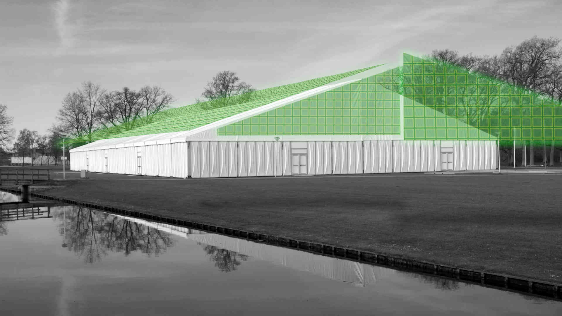 PVC-Schwergewebeplane in Nahaufnahme – Material für Zelt- und Hallenverkleidungen von Zeltverleih Mehlhose