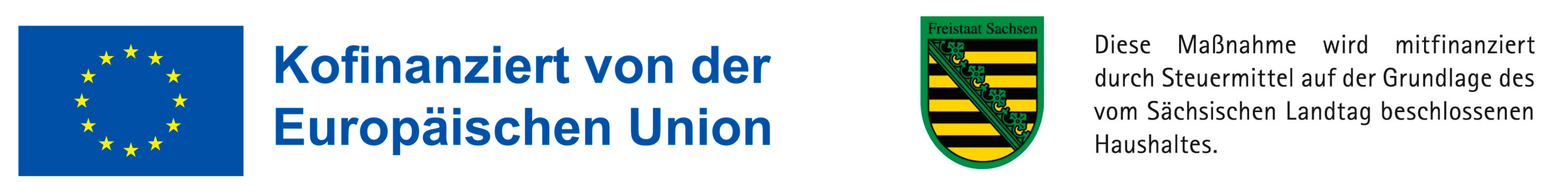 Förderlogos: Kofinanziert von der Europäischen Union und vom Freistaat Sachsen